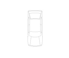 Compact Car Plan View CAD Block. Free DWG AutoCAD Imperial drawing available to download