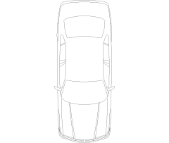Full-Size Sedan Plan View CAD Block. Free DWG AutoCAD Imperial drawing available to download