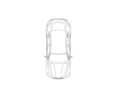 SUV Crossover Plan View CAD Block. Free DWG AutoCAD Imperial drawing available to download