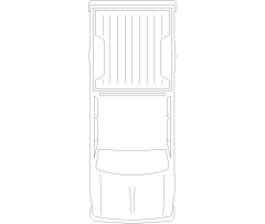 Pickup Truck Short Bed Plan View CAD Block. Free DWG AutoCAD Imperial drawing available to download