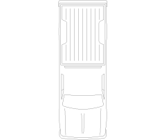 Pickup Truck Long Bed Plan View CAD Block. Free DWG AutoCAD Imperial drawing available to download