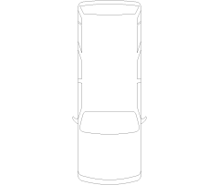 Delivery Van Plan View CAD Block. Free DWG AutoCAD Imperial drawing available to download