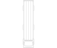 Flatbed Truck Plan View CAD Block. Free DWG AutoCAD Imperial drawing available to download