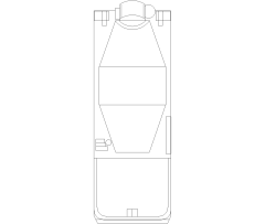 Concrete Mixer Truck Plan View CAD Block. Free DWG AutoCAD Imperial drawing available to download