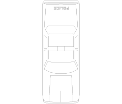 Police Car Plan View CAD Block. Free DWG AutoCAD Imperial drawing available to download