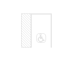 ADA Accessible Parking Stall CAD Block. Free DWG AutoCAD Imperial drawing available to download