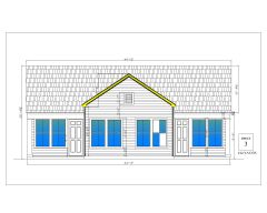 2 & 3 Bed House with Lounge & 2 Car Garage Design Elevation_1
