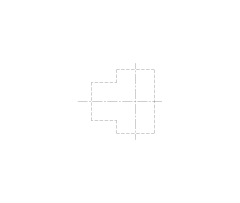 Wheelchair T-Turn Space CAD Block. Free DWG AutoCAD Imperial drawing available to download