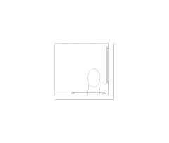 ADA Restroom Toilet Layout 60in Clear Floor Space CAD Block. Free DWG AutoCAD Imperial drawing available to download