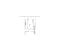 ADA Forward Reach Range Diagram CAD Block. Free DWG AutoCAD Imperial drawing available to download