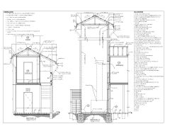 Structural Sectional Details (E & F) for 40' Shipping Container