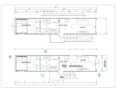40' Shipping Container Residence Building Plans.