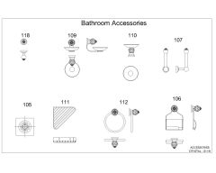 Free AutoCAD 2D - drawings Bathroom Accessories 002”