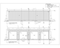 Containerized Pavilion Facility - Elevation Front & Rear