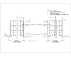 Containerized Pavilion Facility - Elevation Right & Left