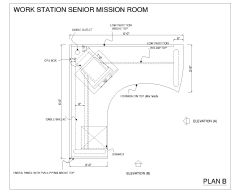 Free AutoCAD 2D Drawings for “Work Station Design with MDF Wooden & Polished-25