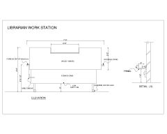 Free AutoCAD 2D Drawings for “Work Station Design with MDF Wooden & Polished-28