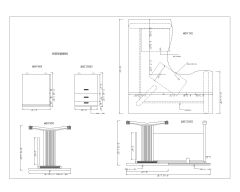 Free AutoCAD 2D Drawings for “Work Station Design with MDF Wooden & Polished-3