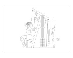 Free CAD Drawing of Gym Activities with Sports Equipment (7)