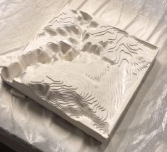 Layered Mountain Topographic Model – Free CAD Block