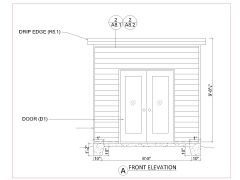 Free “CAD Drawings for 8 x 10 Wooden Shed Design Elevation_22