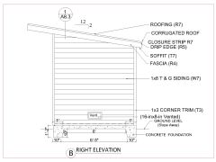 Free “CAD Drawings for 8 x 10 Wooden Shed Design Elevation_23